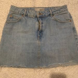 Topshop moto denim skirt